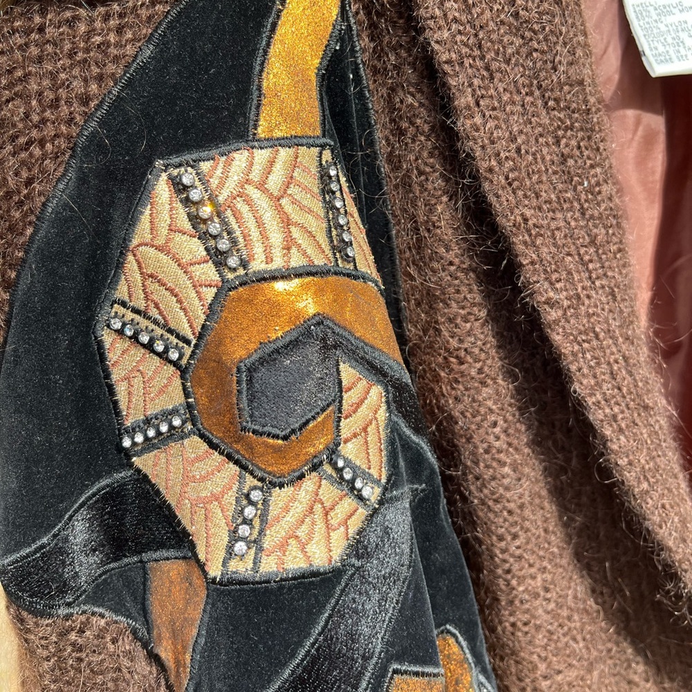 80s Mohair Patchwork Cardigan - image 7